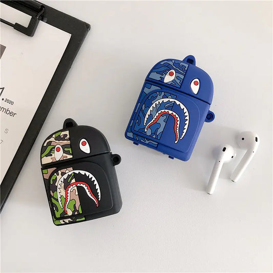 Creative Shark Backpack Airpod Cases