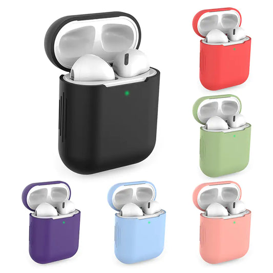 Silicone Colour Airpods Case For 1/2