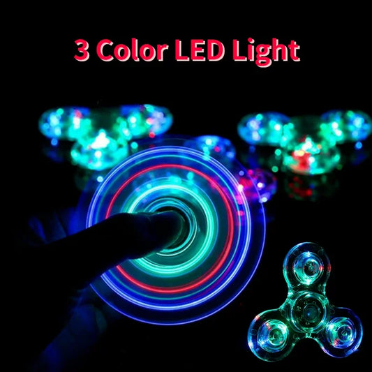Transparent Luminous LED Light Fidget Spinner